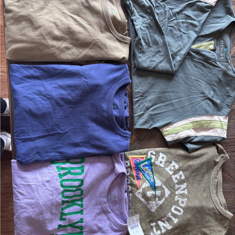 Crewcuts Boys Long Sleeve T-shirt Bundle - (5) all size XL 12/14. Never worn.